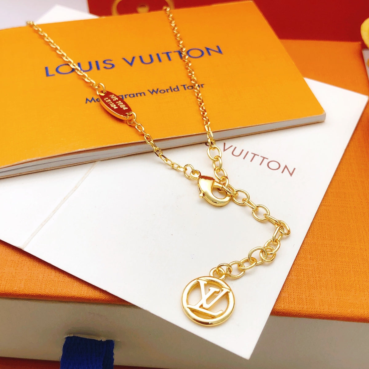 Louis Vuitton Tassel Crystal Accent Necklace - album image 2