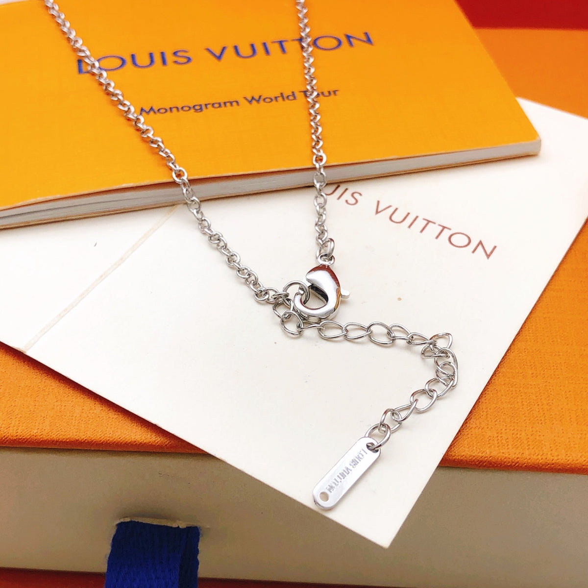 Louis Vuitton Padlock Crystal Accent Necklace - album image 3