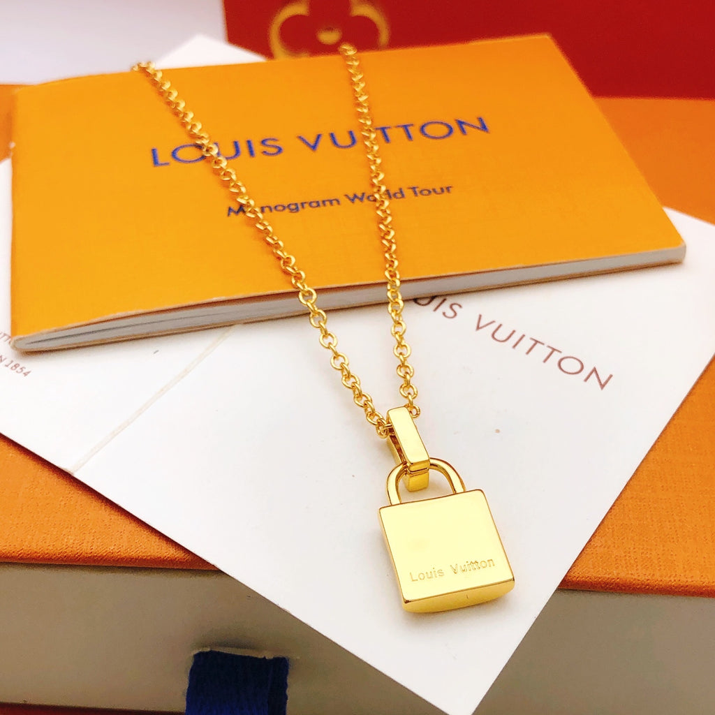 Louis Vuitton Padlock Crystal Accent Necklace - album image 2