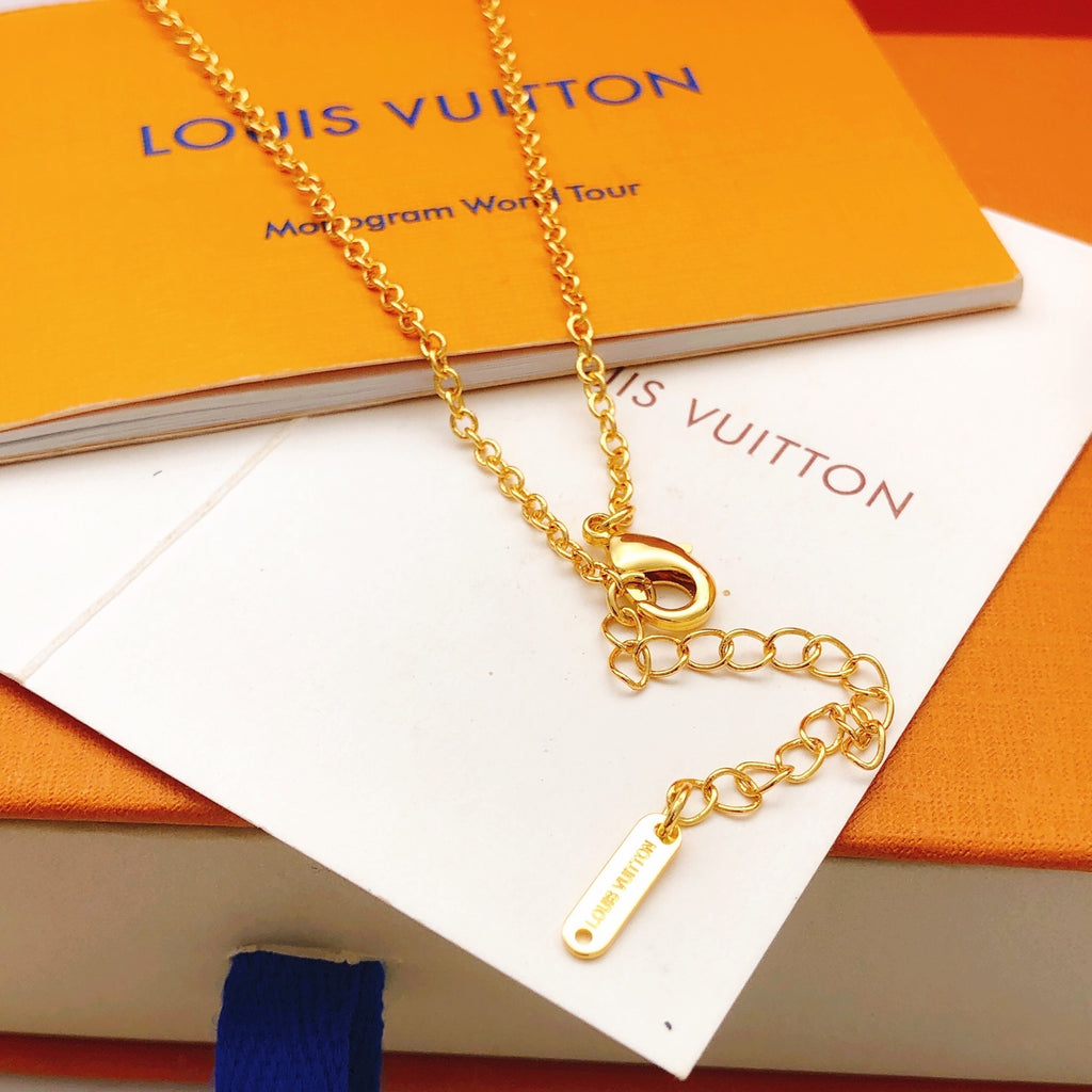 Louis Vuitton Padlock Crystal Accent Necklace - album image 3