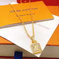 Louis Vuitton Padlock Crystal Accent Necklace - album image 1