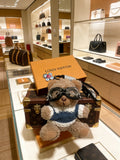 Louis Vuitton Gray Plush Character Keychain with Glasses - album image 1