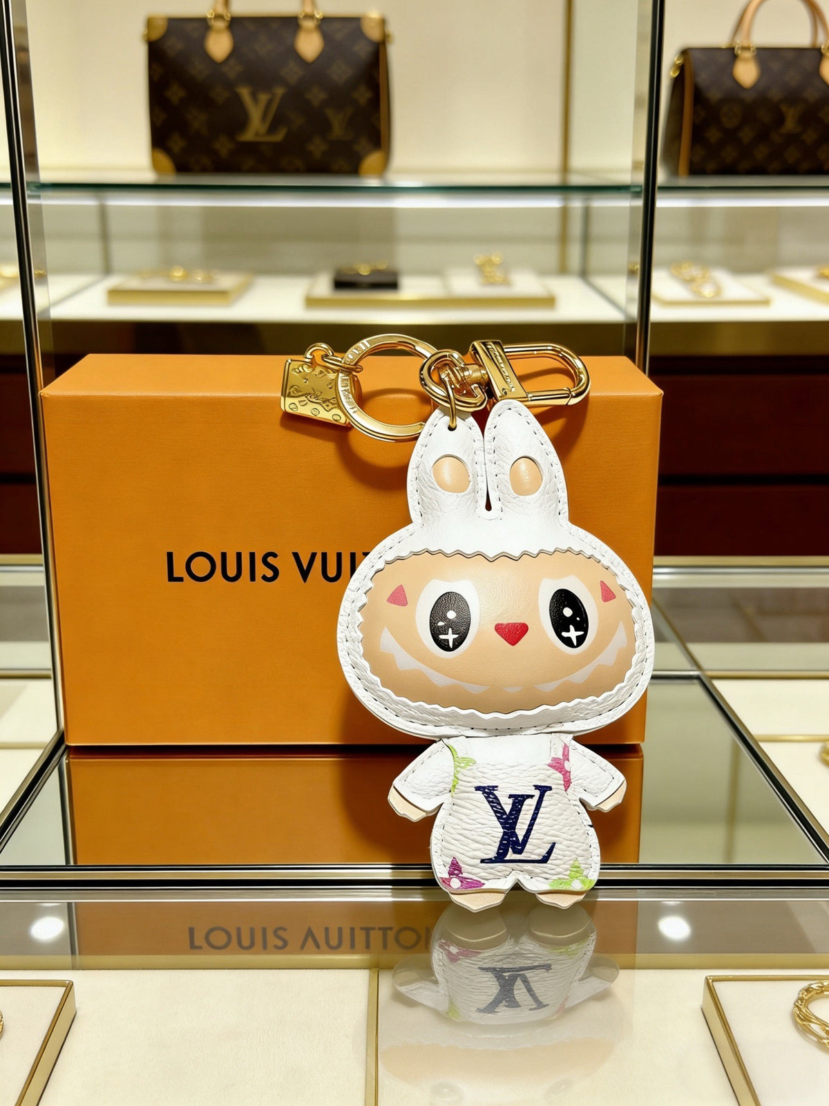 Louis Vuitton White Hooded Character Keychain - album image 4