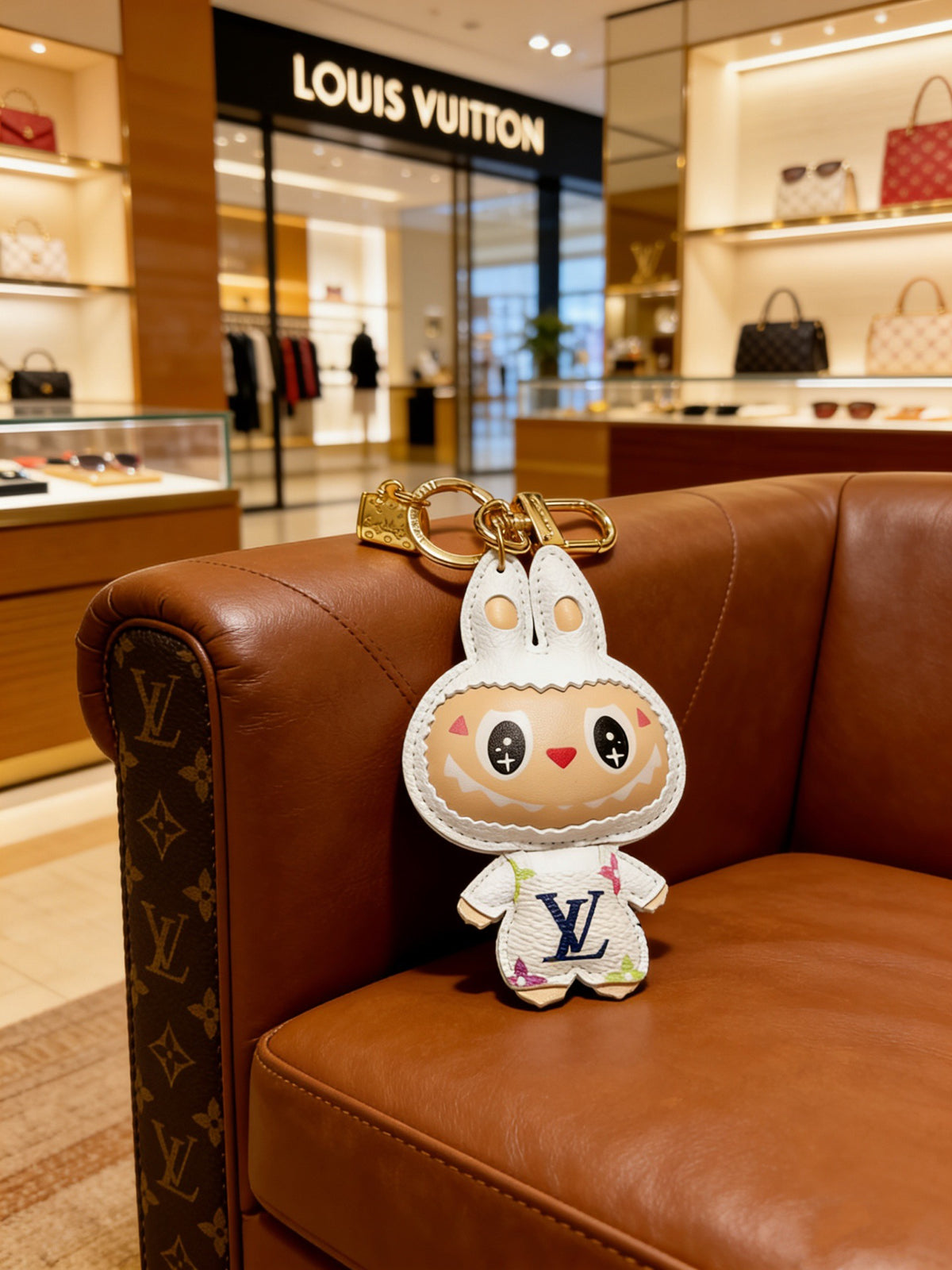 Louis Vuitton White Hooded Character Keychain - album image 7