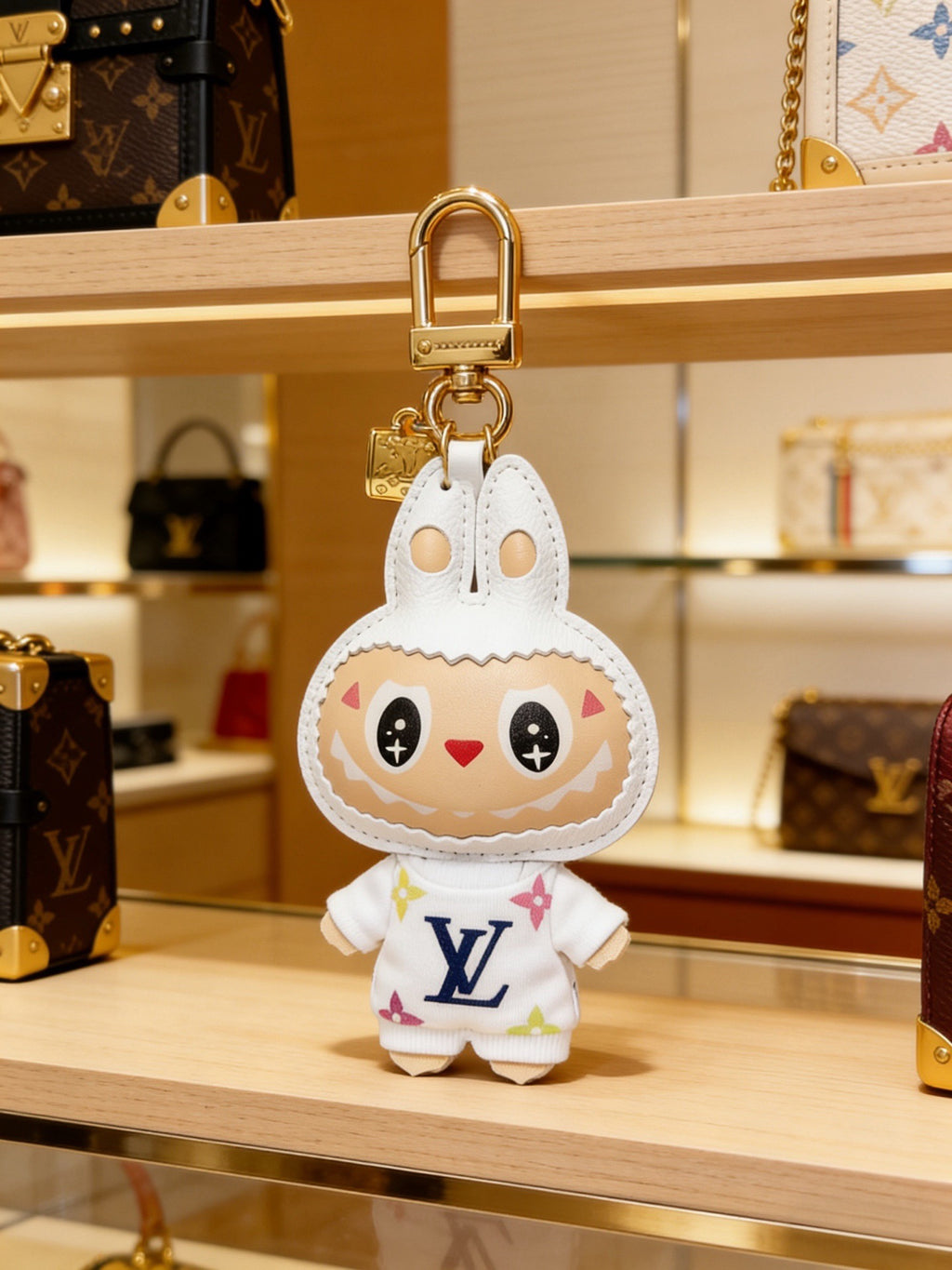 Louis Vuitton White Hooded Character Keychain - album image 6