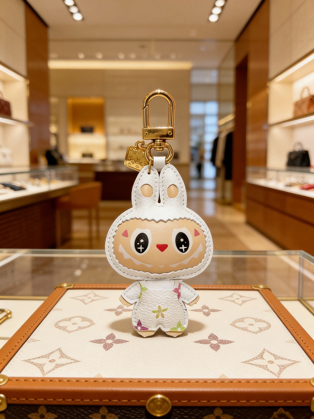 Louis Vuitton White Hooded Character Keychain - album image 5