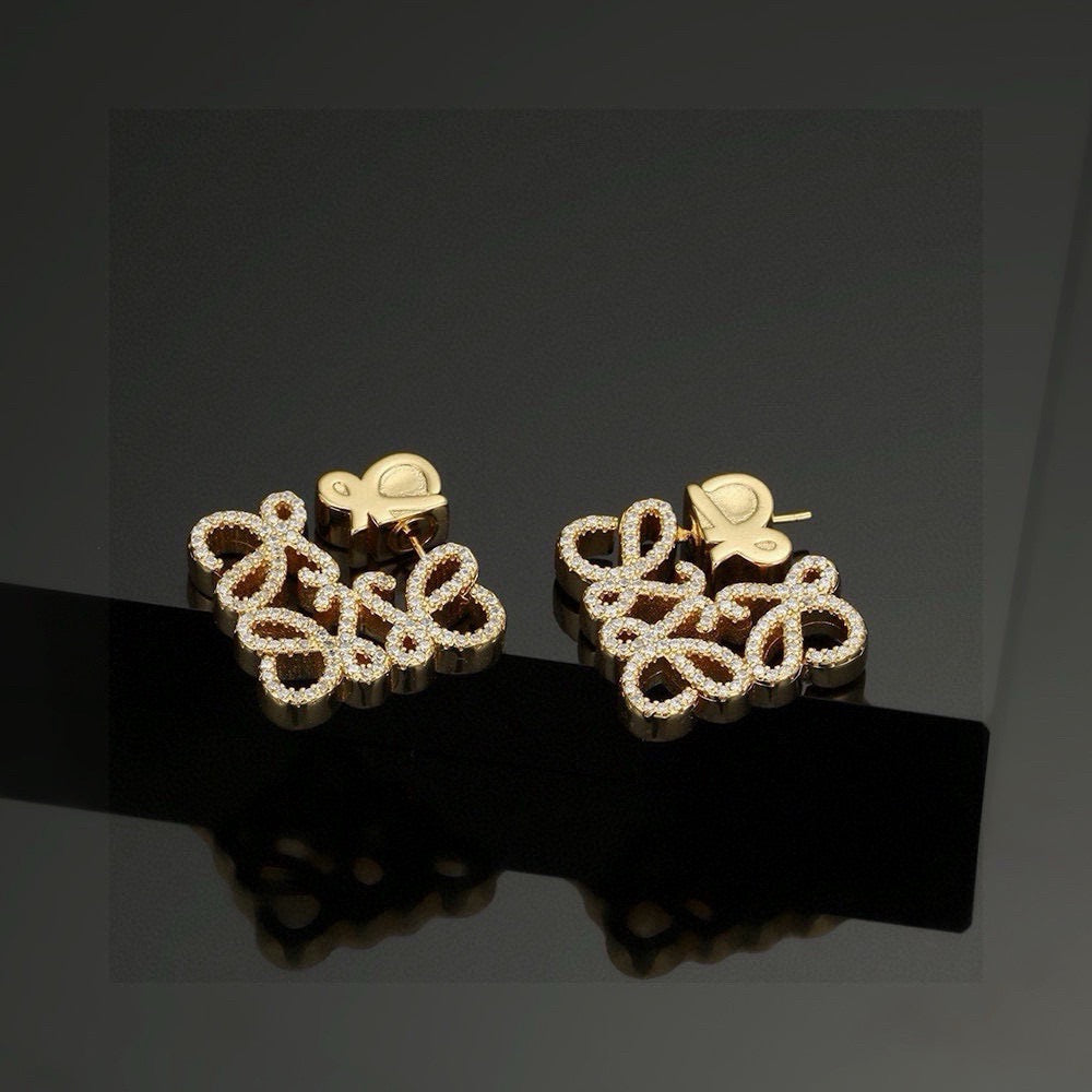 Loewe Crystal Floral Anagram Earrings - product image 3
