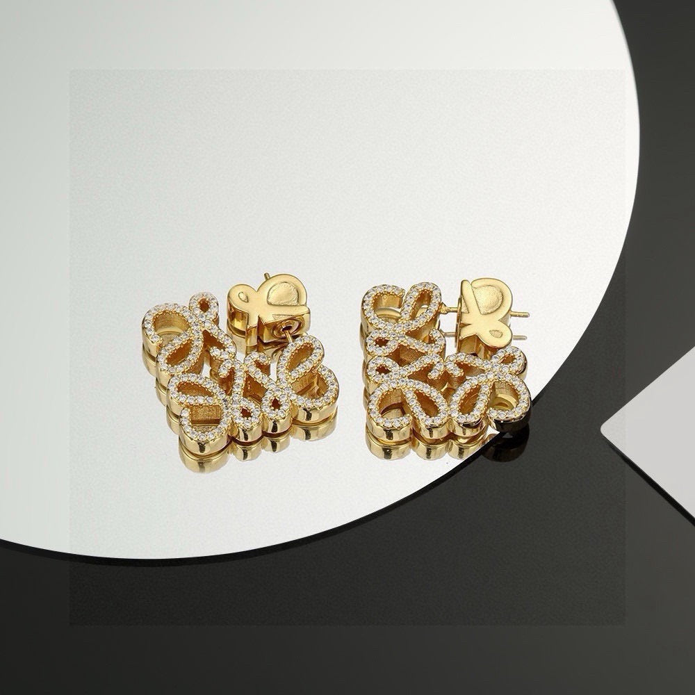 Loewe Crystal Floral Anagram Earrings - product image 1