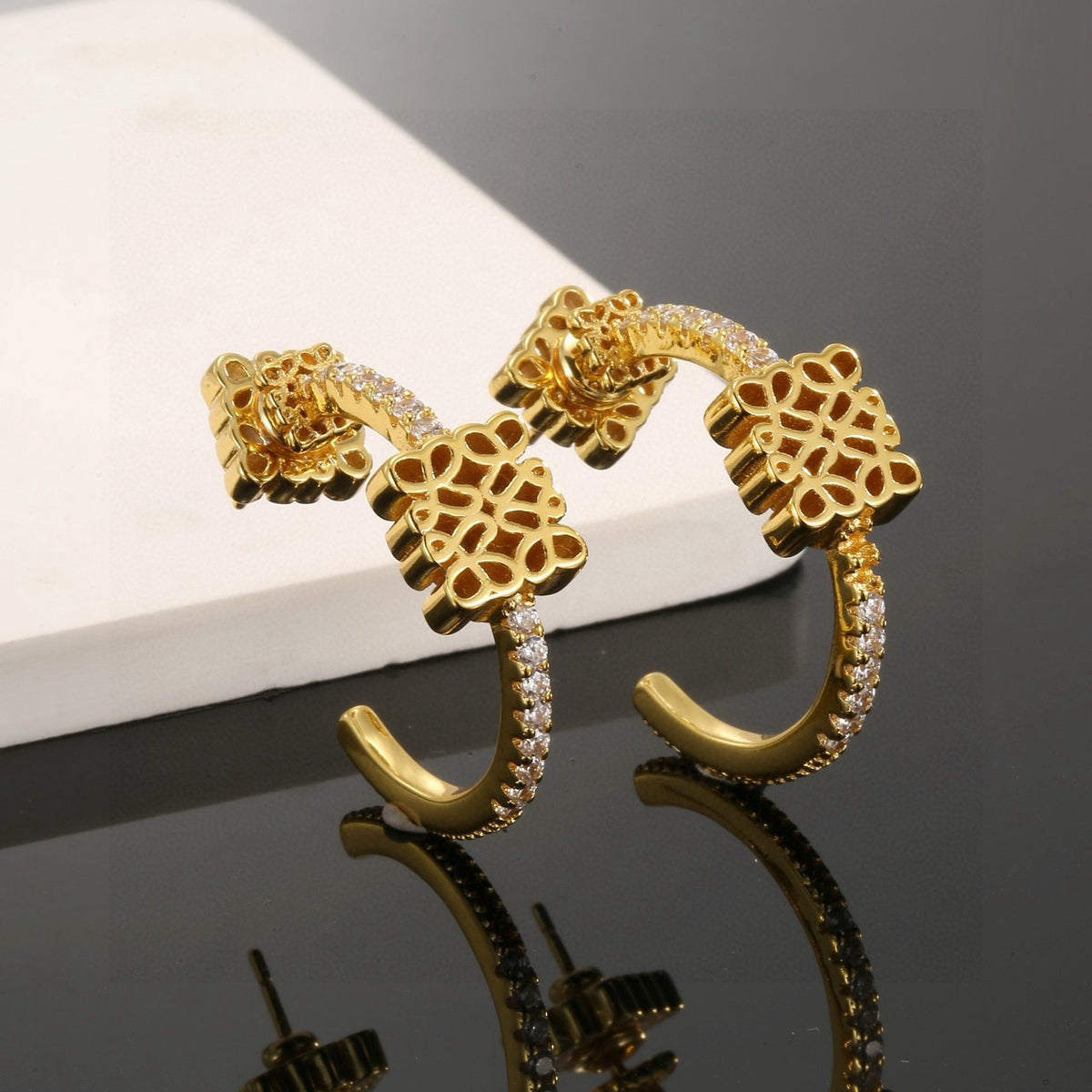 Loewe Anagram Hoop Charm Earrings - product image 6