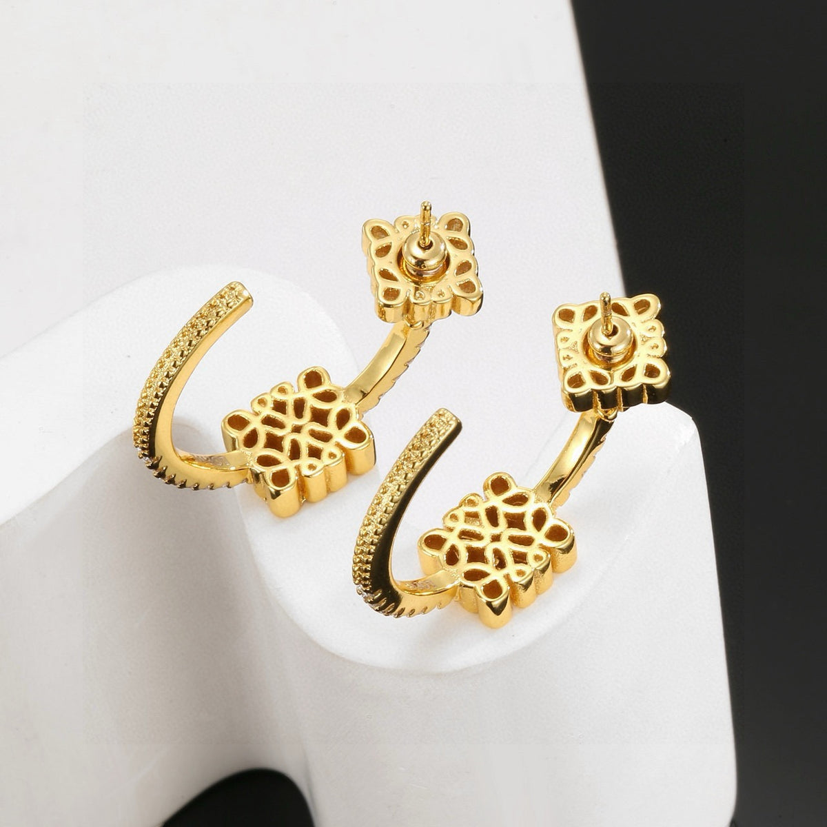 Loewe Anagram Hoop Charm Earrings - product image 3