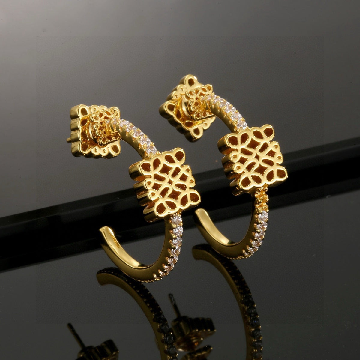 Loewe Anagram Hoop Charm Earrings - product image 5