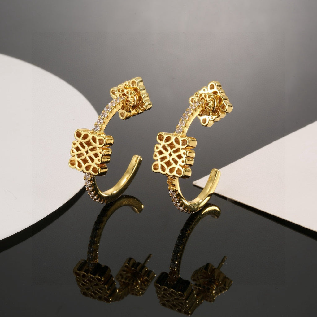 Loewe Anagram Hoop Charm Earrings - product image 1