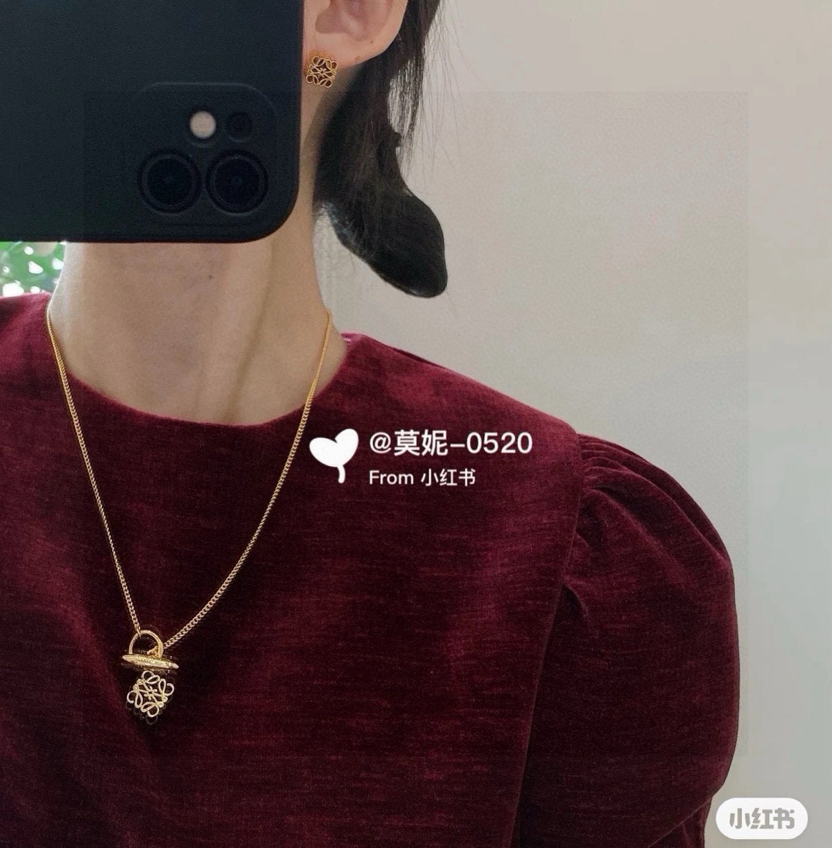 Loewe Sculptural Anagram Pendant Necklace - product image 5