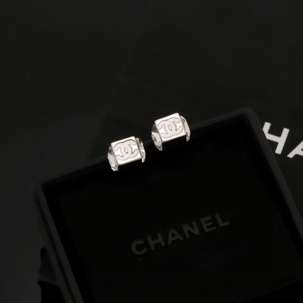 Chanel White Square Jewelry - Earrings or Necklace - album image 8