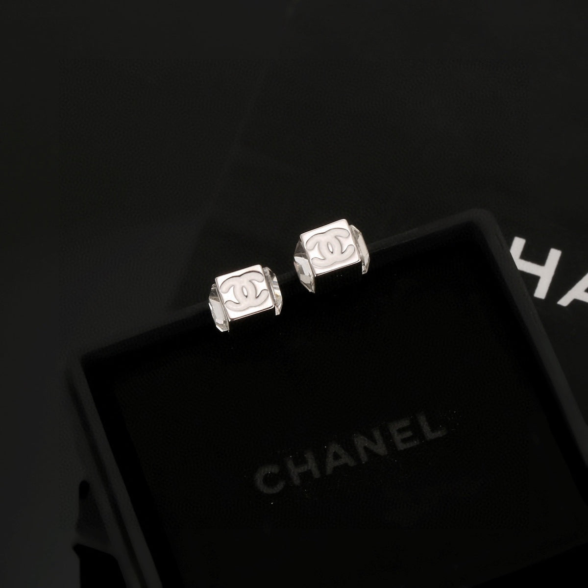 Chanel White Square Jewelry - Earrings or Necklace - album image 8