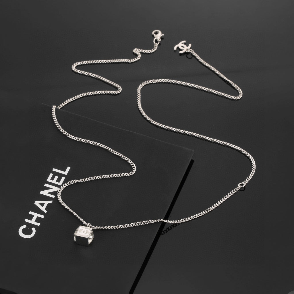 Chanel White Square Jewelry - Earrings or Necklace - album image 3