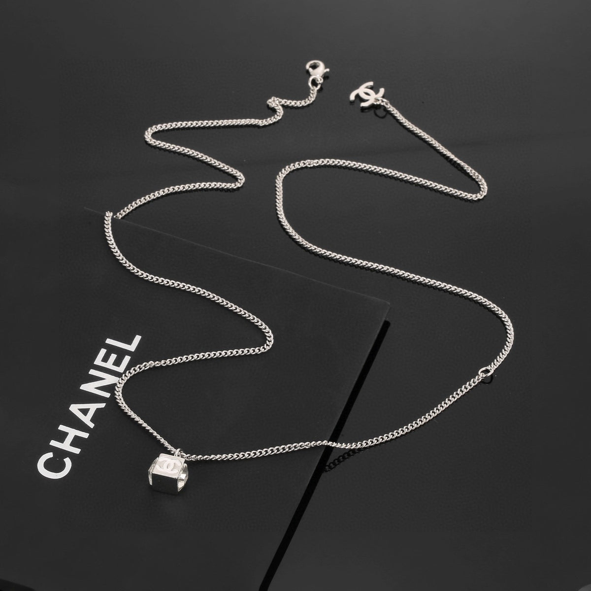 Chanel White Square Jewelry - Earrings or Necklace - album image 3