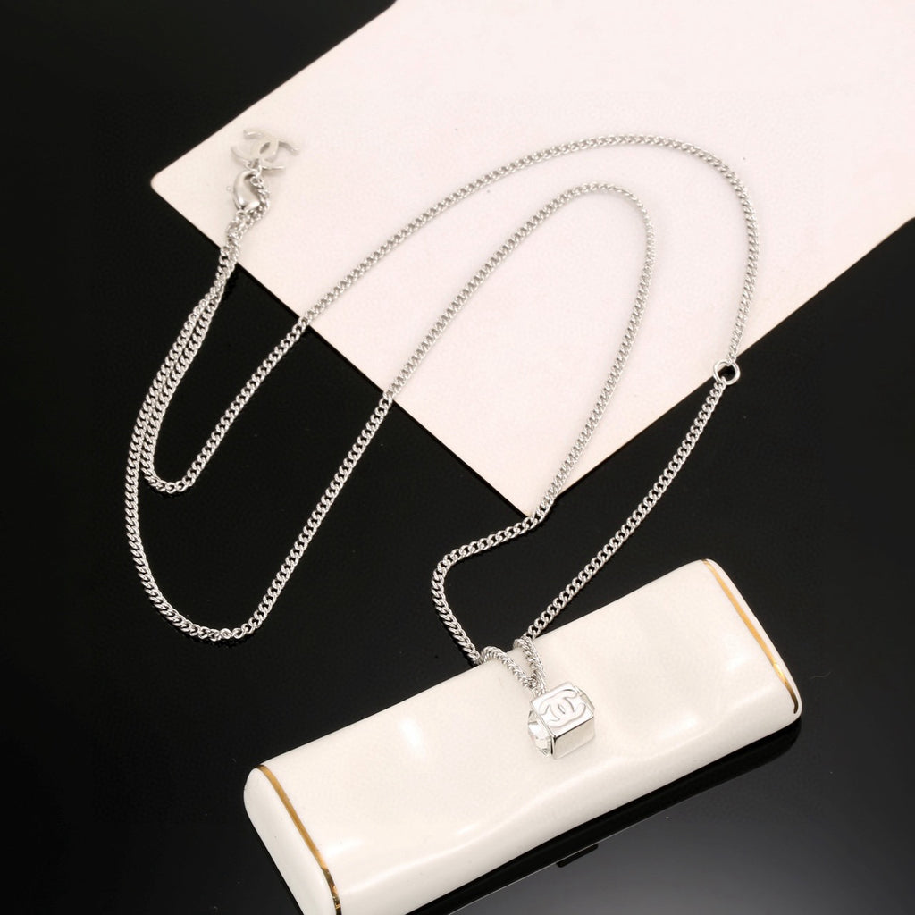 Chanel White Square Jewelry - Earrings or Necklace - album image 6