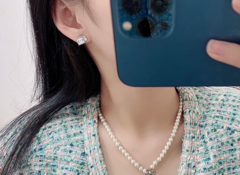 Chanel White Square Jewelry - Earrings or Necklace - album image 9