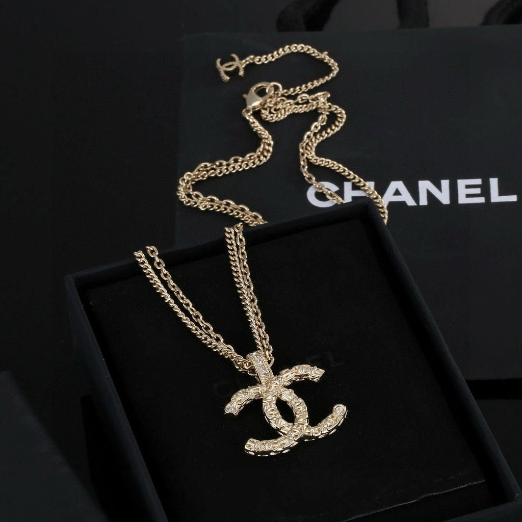 Chanel Gold-Tone Long CC Pendant Necklace - album image 2