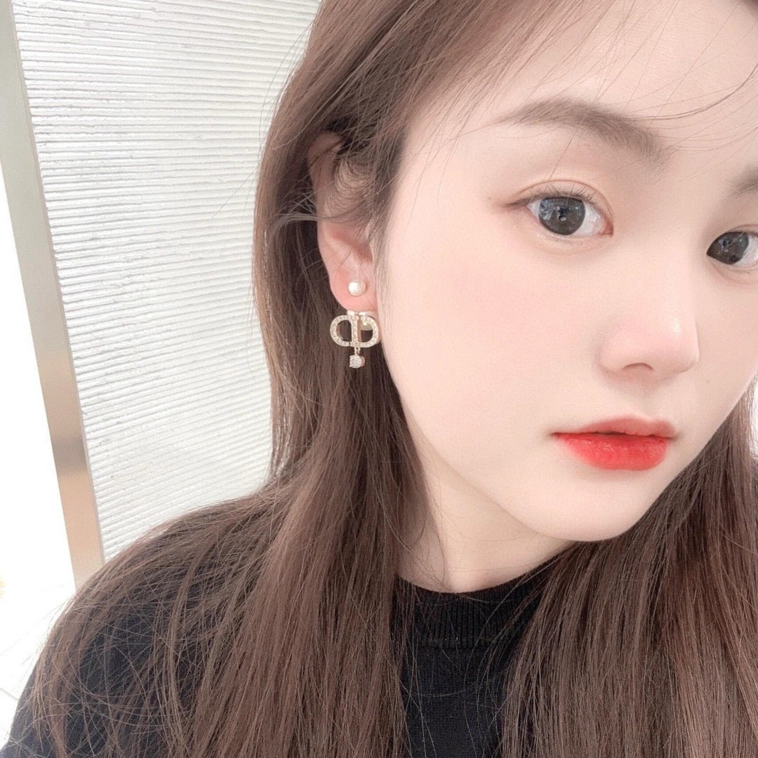 Dior CD Letter and Pearl-Look Drop Earrings - product image 6