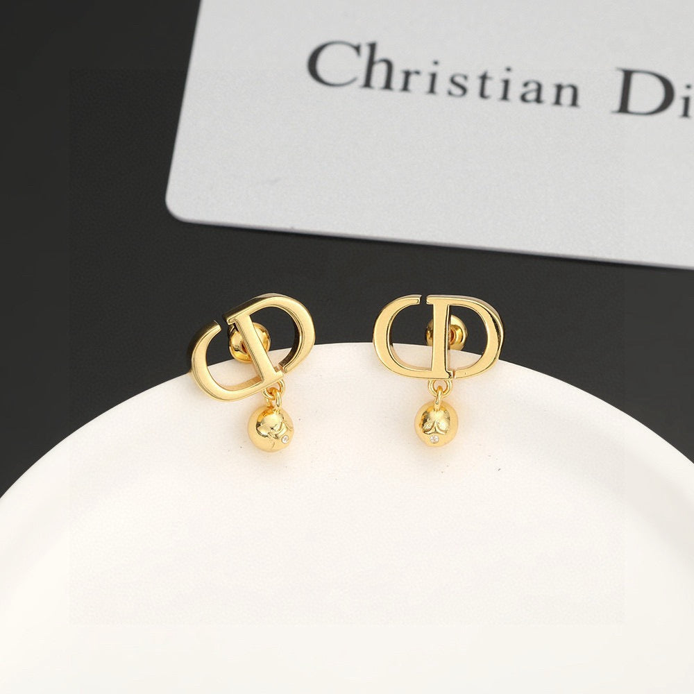 Dior CD Pearl-Look Accent Stud Earrings - product image 5