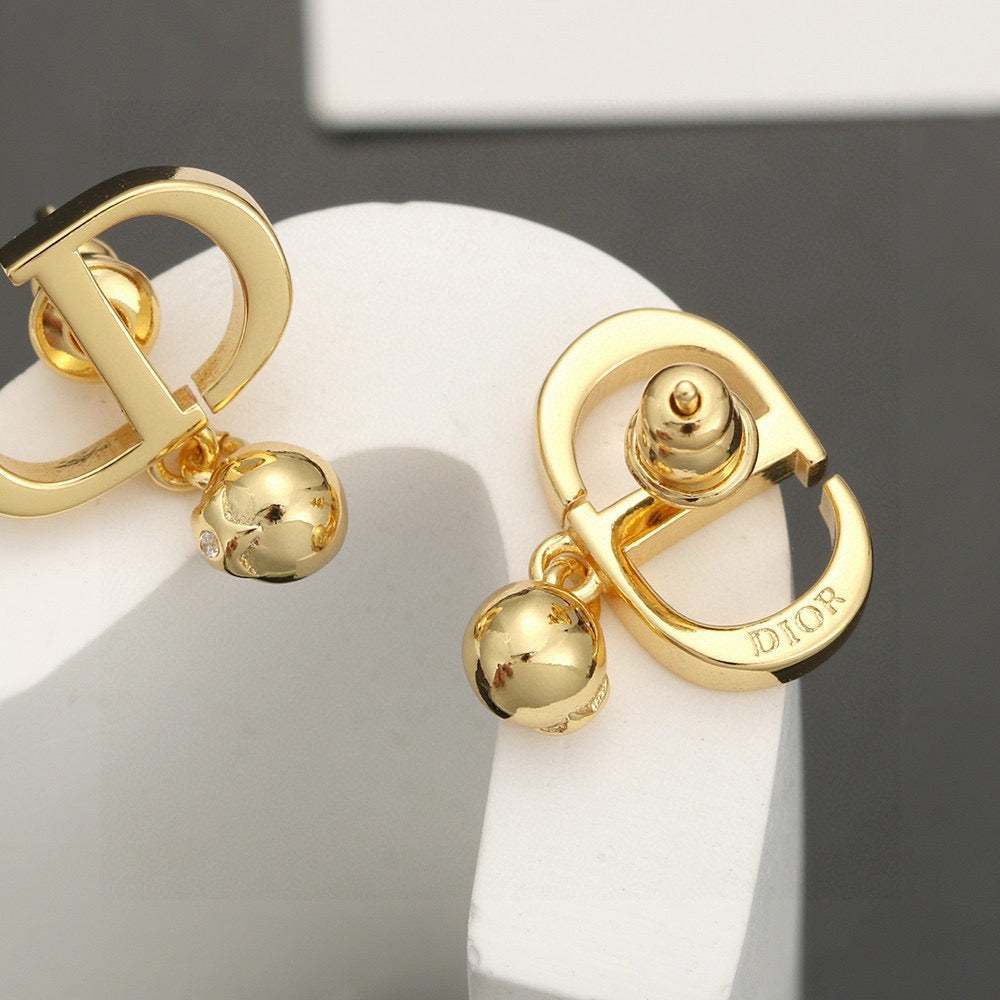 Dior CD Pearl-Look Accent Stud Earrings - product image 6