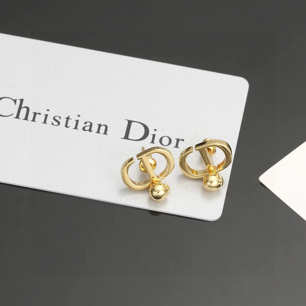 Dior CD Pearl-Look Accent Stud Earrings - product image 1