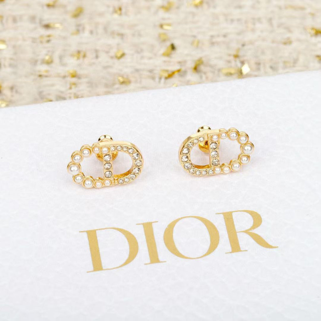 Dior Pearl-Look Letter Front-and-Back Earrings - product image 6