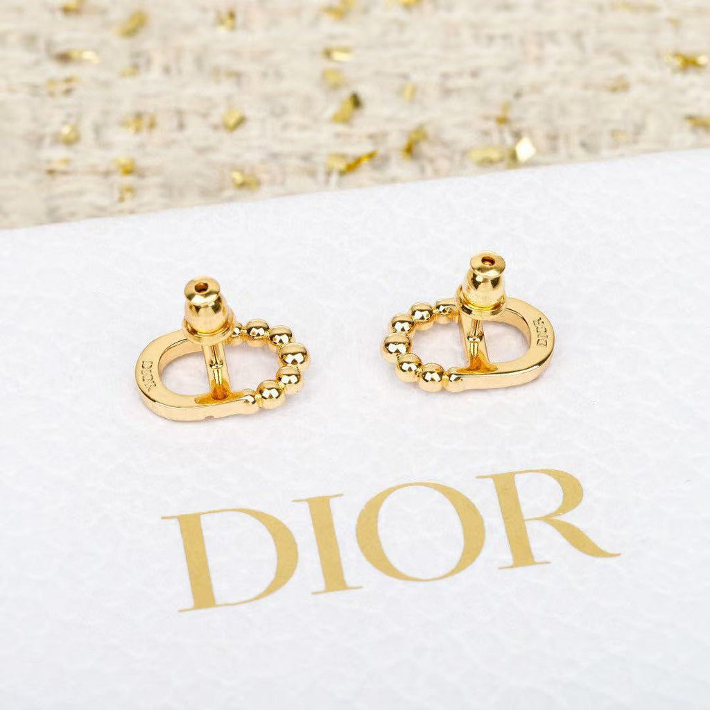 Dior Pearl-Look Letter Front-and-Back Earrings - product image 7