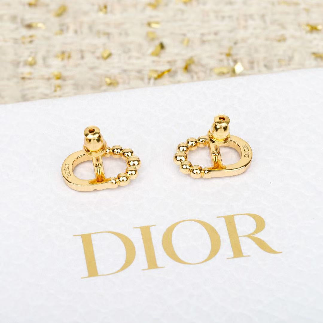 Dior Pearl-Look Letter Front-and-Back Earrings - product image 7