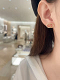 Dior Pearl-Look Letter Front-and-Back Earrings - product image 1