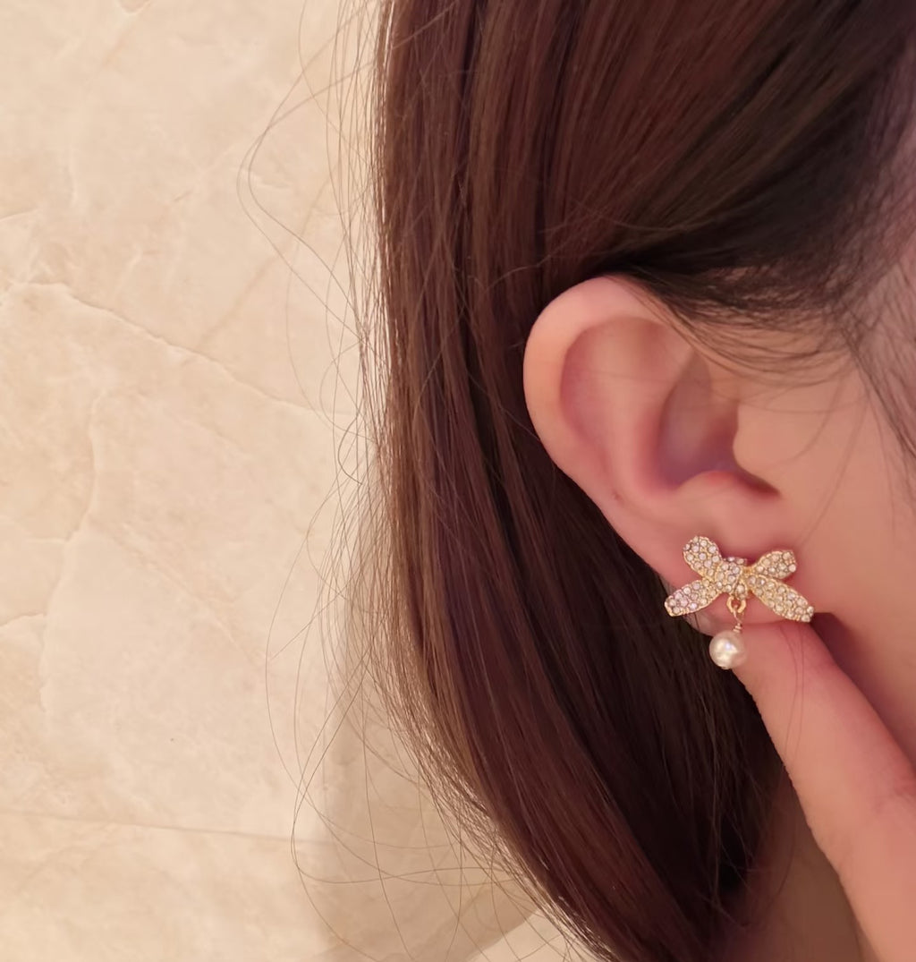 Dior Crystal Ribbon Stud Earrings - product image 5
