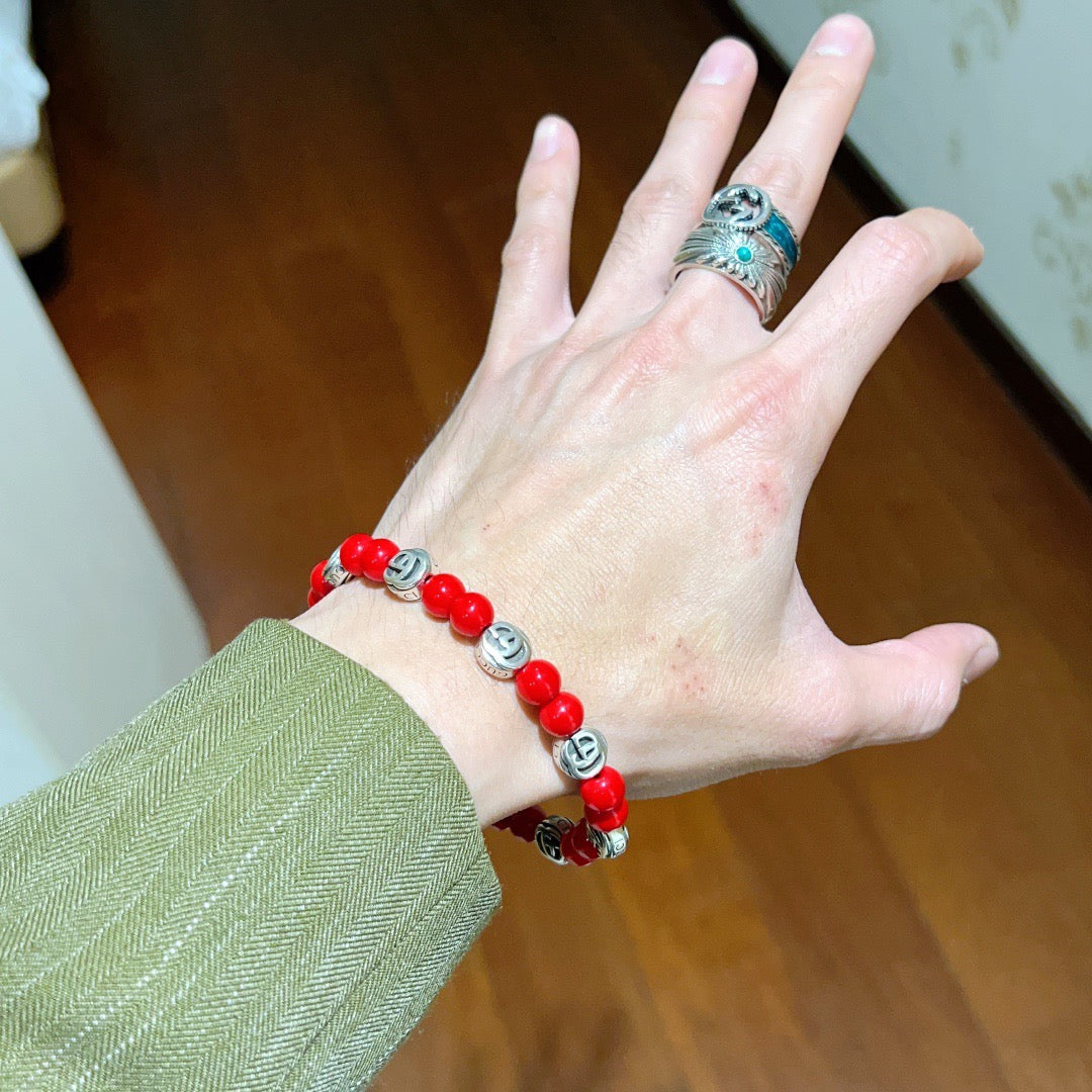 Gucci Anger Forest Interlocking G Crystal Accent Antiqued Bracelet - album image 6