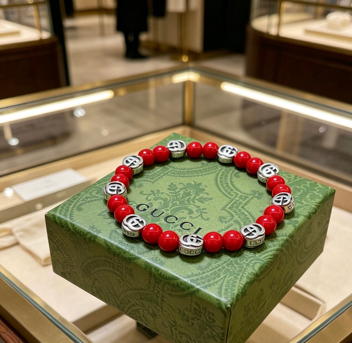 Gucci Anger Forest Interlocking G Crystal Accent Antiqued Bracelet - album image 2