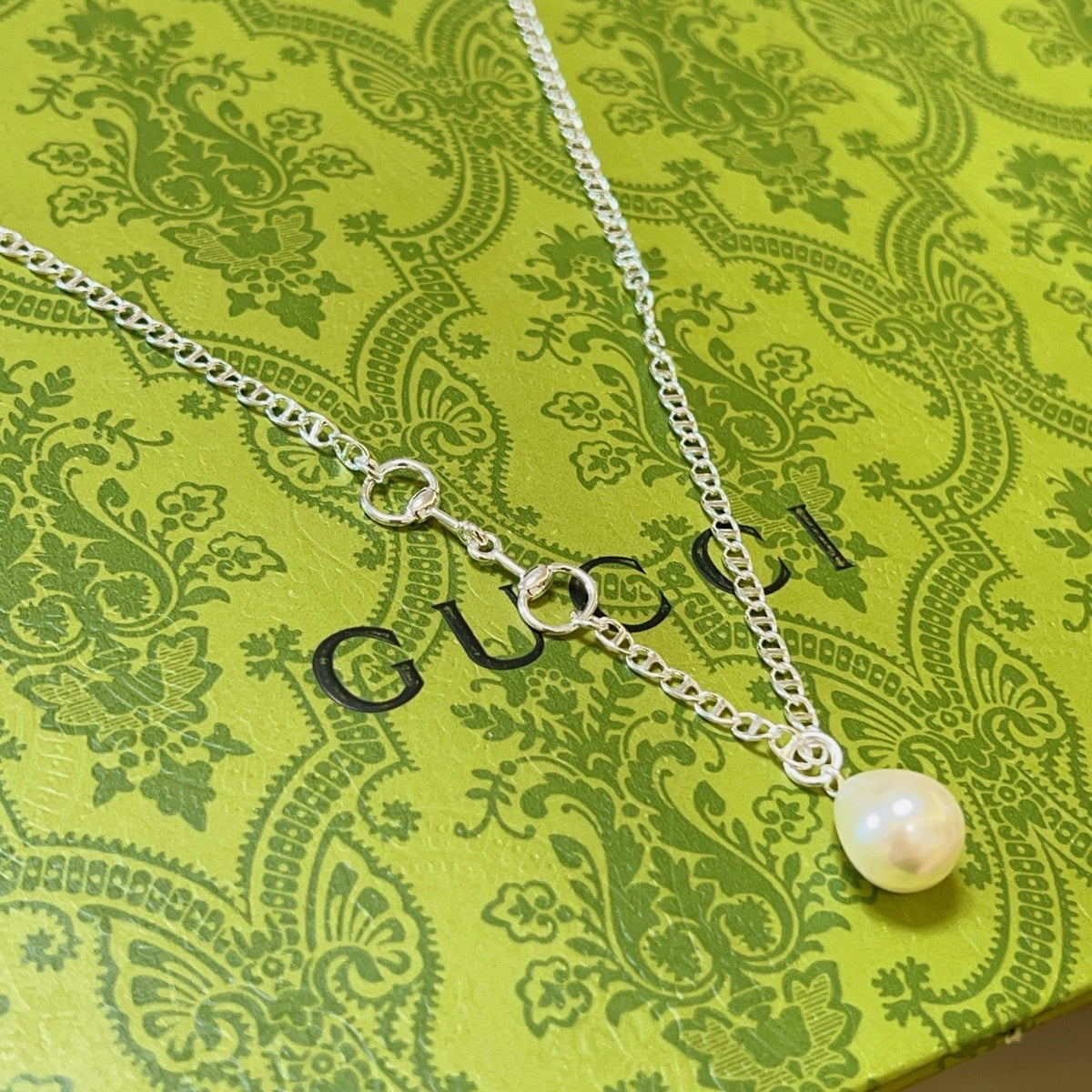 Gucci Anger Forest Interlocking G Antiqued Chain Necklace - album image 7