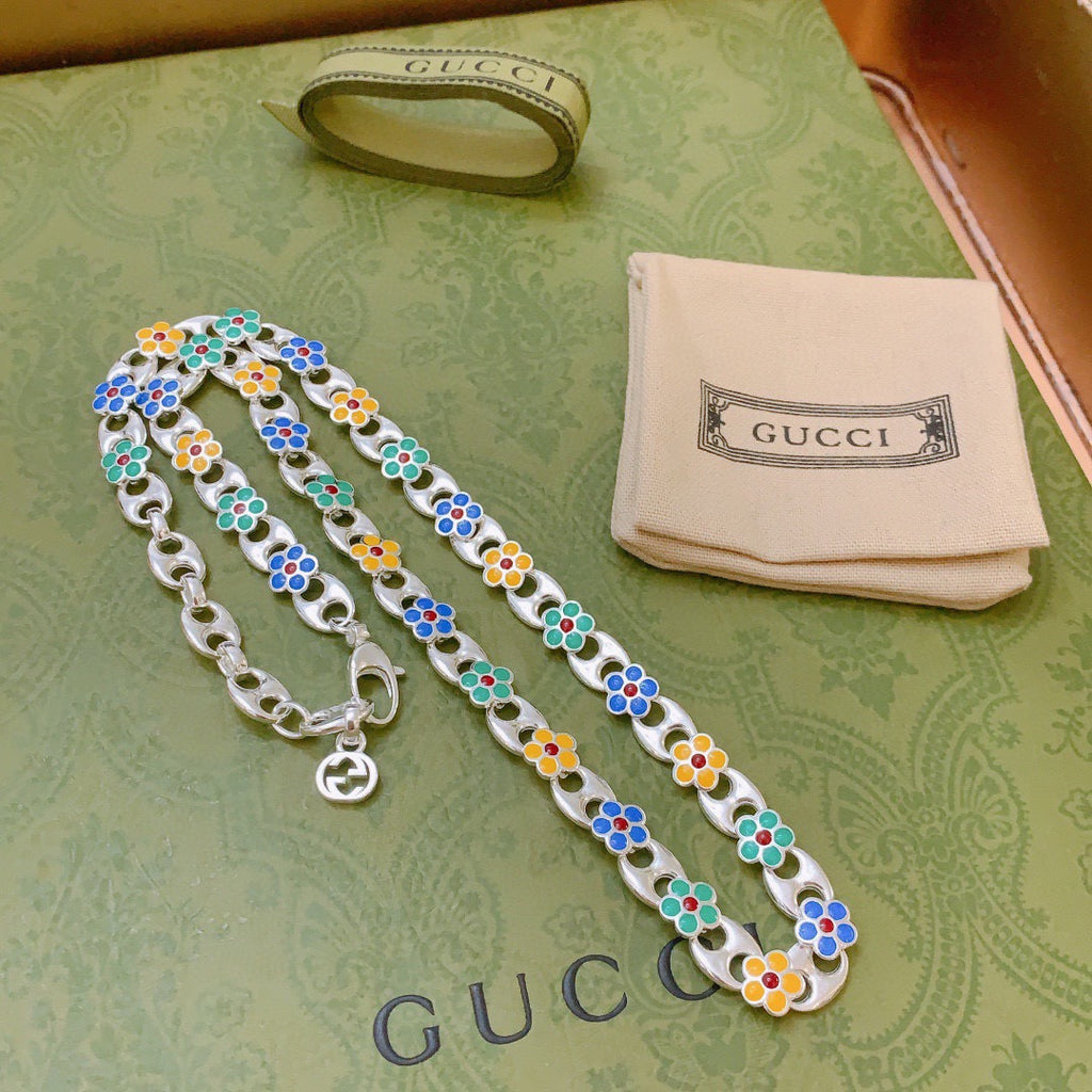 Gucci Anger Forest Interlocking G Antiqued Chain Necklace - album image 9