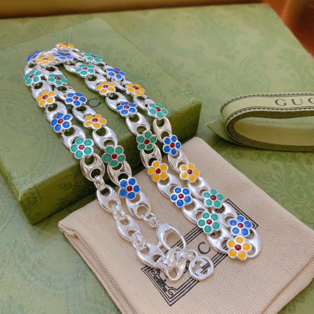 Gucci Anger Forest Interlocking G Antiqued Chain Necklace - album image 4