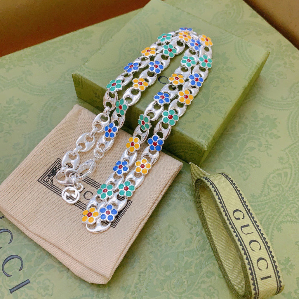 Gucci Anger Forest Interlocking G Antiqued Chain Necklace - album image 7