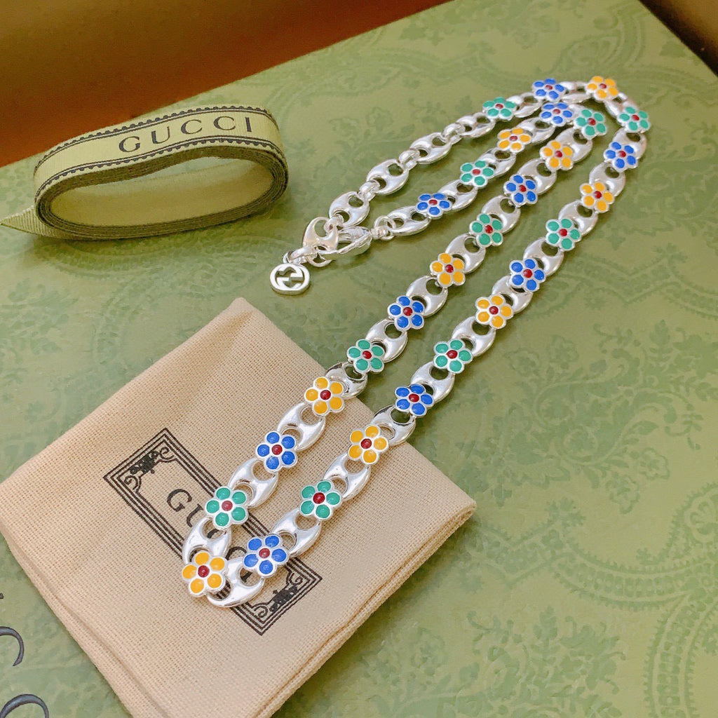 Gucci Anger Forest Interlocking G Antiqued Chain Necklace - album image 8