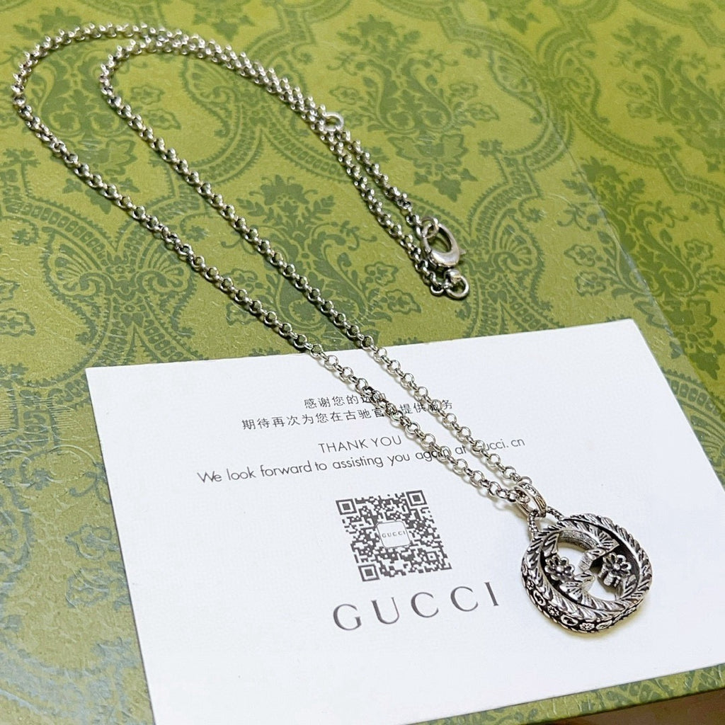 Gucci Anger Forest Interlocking G Antiqued Chain Necklace - album image 7