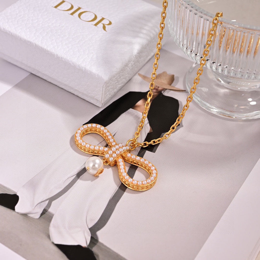 Dior Rose-Gold-Tone Bow Pearl-Look Jewelry - product image 16