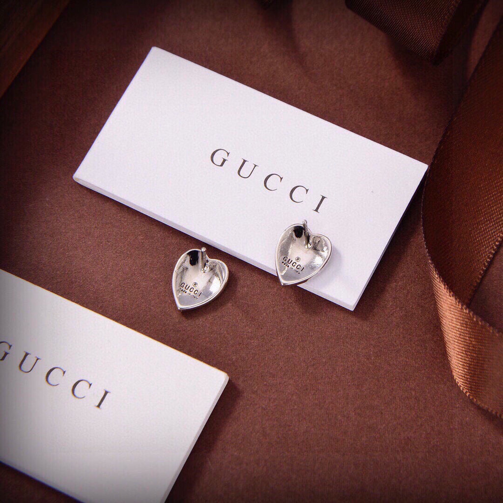Gucci Gold-Tone Blue Teardrop Crystal Stud Earrings - album image 3