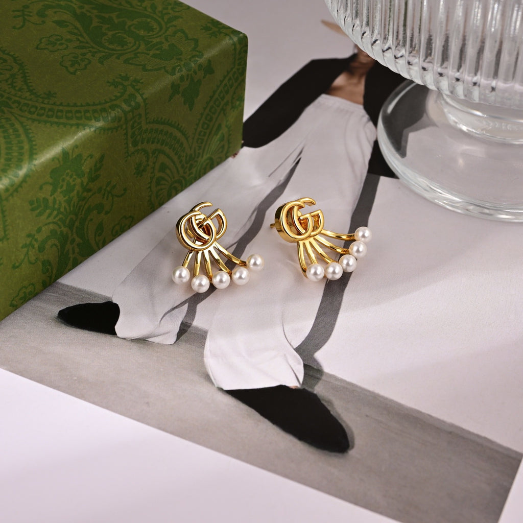 Gucci Gold-Tone Letter and Bee Drop Earrings - album image 7