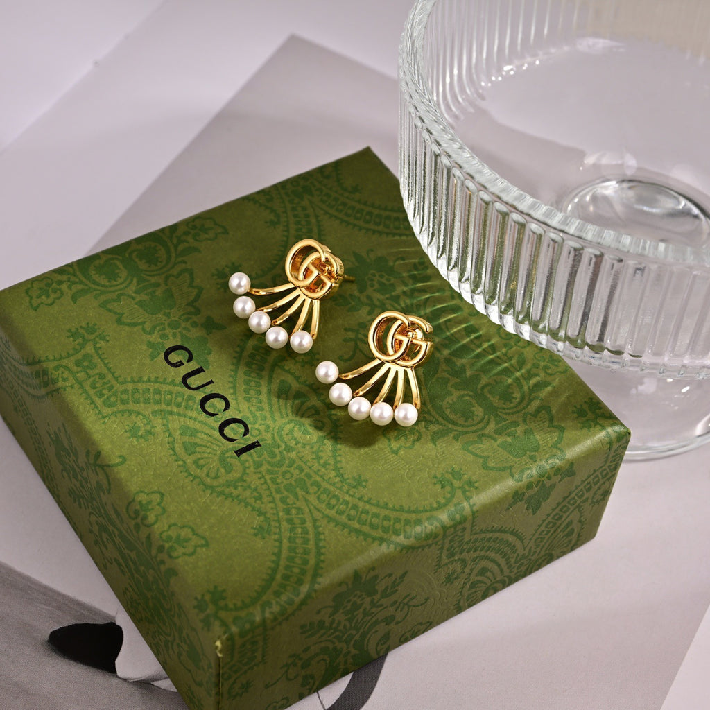 Gucci Gold-Tone Letter and Bee Drop Earrings - album image 3