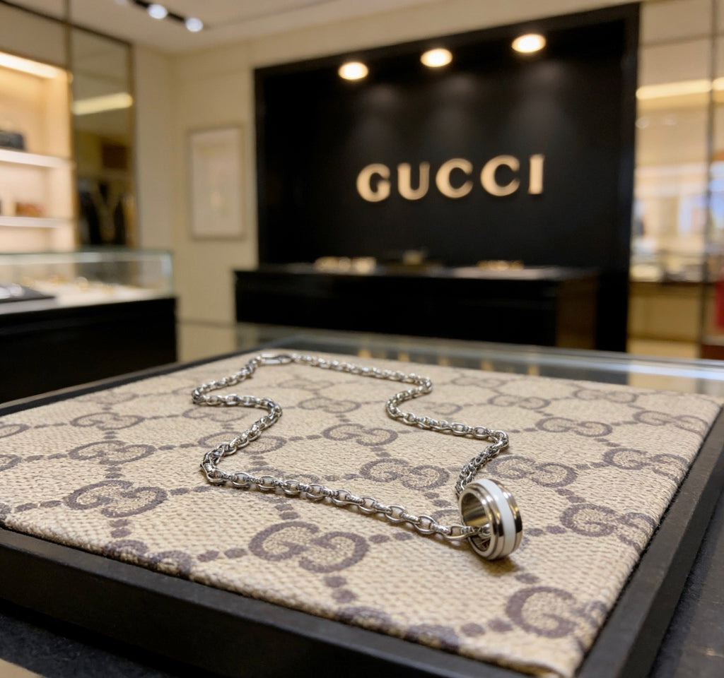 Gucci Anger Forest Interlocking G Antiqued Chain Necklace - album image 1