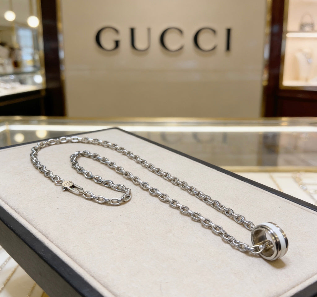 Gucci Anger Forest Interlocking G Antiqued Chain Necklace - album image 7