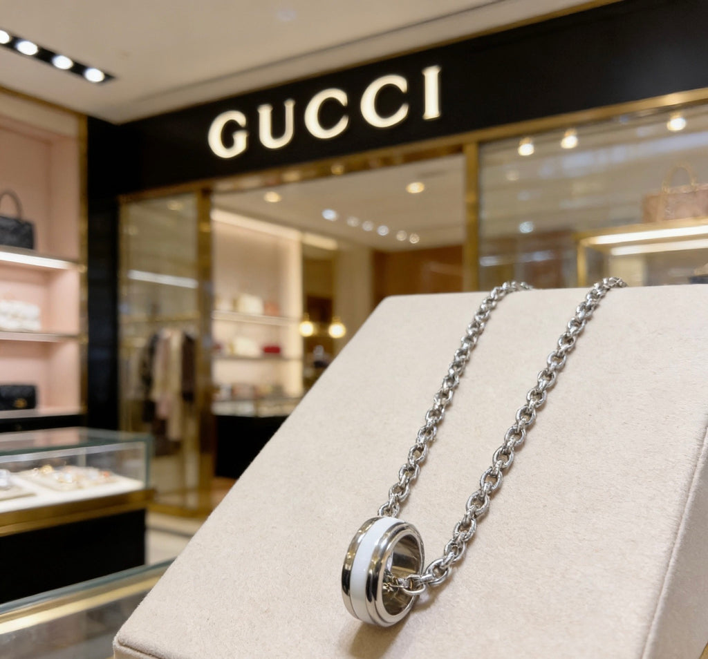 Gucci Anger Forest Interlocking G Antiqued Chain Necklace - album image 9