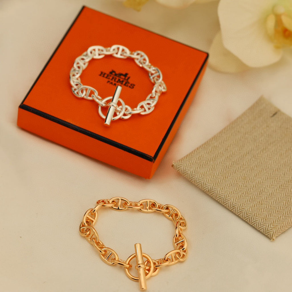 Hermès Silver-Tone Anchor-Link Bracelet - album image 6