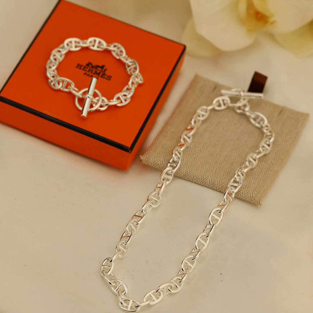 Hermès Silver-Tone Anchor-Link Bracelet - album image 7